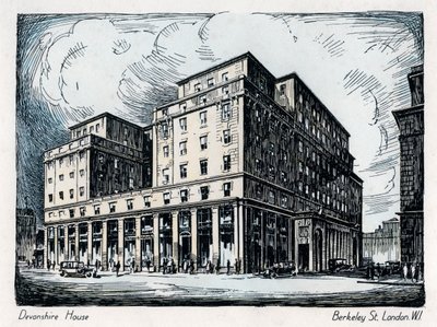 Devonshire House, Berkeley Street, Londýn, c1910-1929 od Unbekannt
