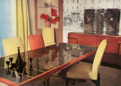 Jídelna v laku sang-de-boeuf, Hayes Marshall pro Fortnum & Mason Ltd., Londýn, 1937. od Unbekannt