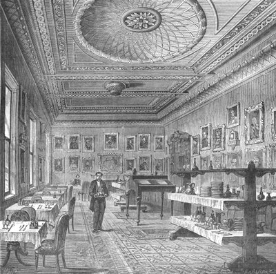 Jídelna klubu Garrick, 1897 od Unbekannt