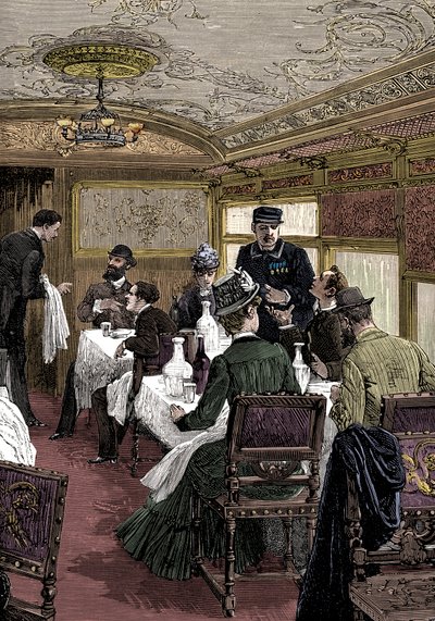 Jídelní vůz na Orient Express, c1885 od Unbekannt