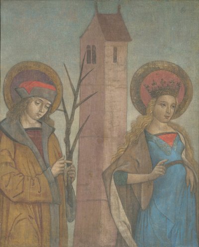 Diptych svatých Achatia, Barbory, Apollonie a Sebalda, c. 1490. od Unbekannt