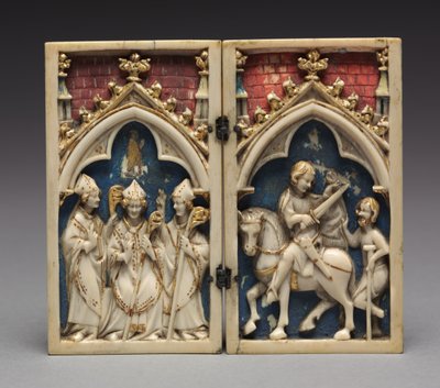 Diptych s výjevy ze života svatého Martina z Tours: Zasvěcení svatého Martina..., 134 od Unbekannt
