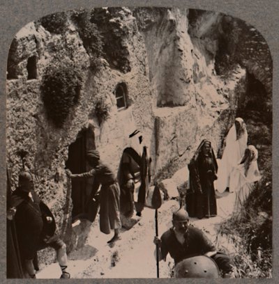 Učedníci se ženami, brzy u hrobu Kristova, kolem roku 1900 od Unbekannt
