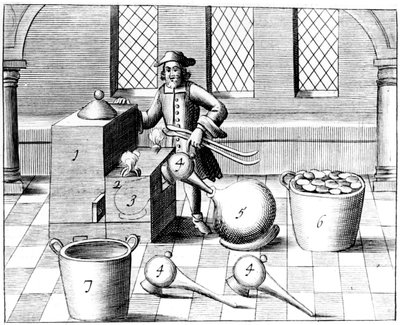 Destilace kyseliny dusičné, 1683 od Unbekannt