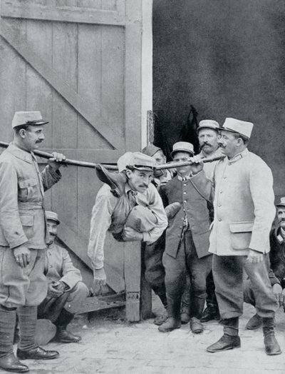 Rozptýlení na frontě, lidský had, Francie, první světová válka, 1915 od Unbekannt