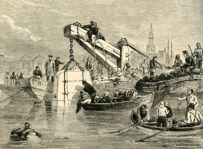 Potápěčský zvon použitý při stavbě tunelu Temže, c1878. od Unbekannt