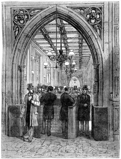 Divizní bariéra a lobby, Dolní sněmovna, Westminster, Londýn, 19. století od Unbekannt