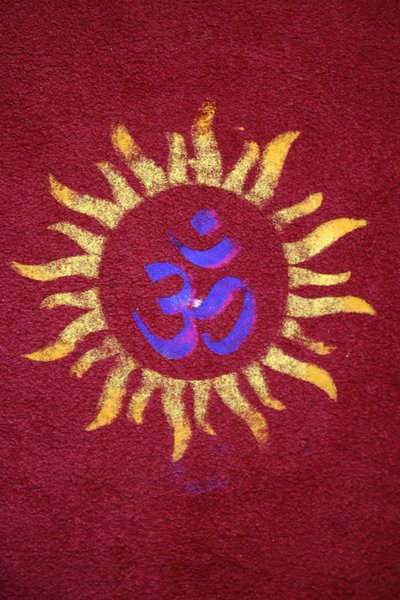 Diwali rangoli v chrámu Shirdi Sai Baba, Leicester. Spojené království od Unbekannt