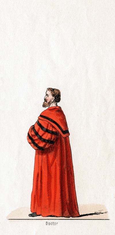 Doktor Butts, kostýmní návrh pro Shakespearovu hru, Jindřich VIII., 19. století od Unbekannt