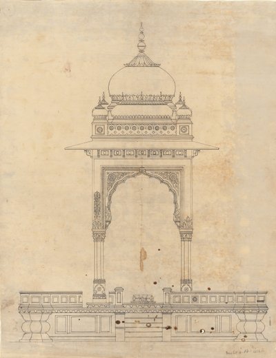 Klenutý pavilon, ca. 1830. od Unbekannt