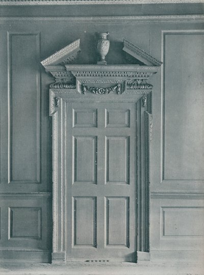 Door of Paneled Room, Early Georgian, 26, Hatton Garden, c1909 od Unbekannt