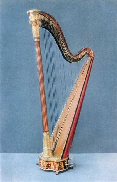 Dvoupedálová harfa vyrobená Erardem Frèresem, Paříž, polovina devatenáctého století, 1948 od Unbekannt