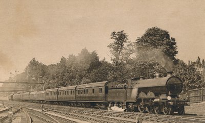 Down Brighton Express poblíž South Croydon. Motor 4-4-2, č. 421, c1920. od Unbekannt
