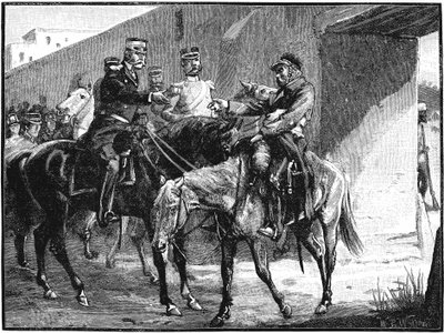 Dr Brydon přijíždějící do Jelalabadu se zprávami o britských úmrtích, první anglo-afghánská válka, 1842, c1885 od Unbekannt