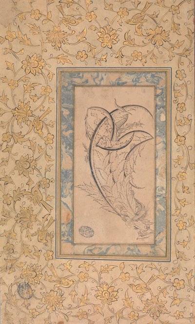 Dragon Omotaný kolem Saz Leaves, ca. 1550-70. od Unbekannt