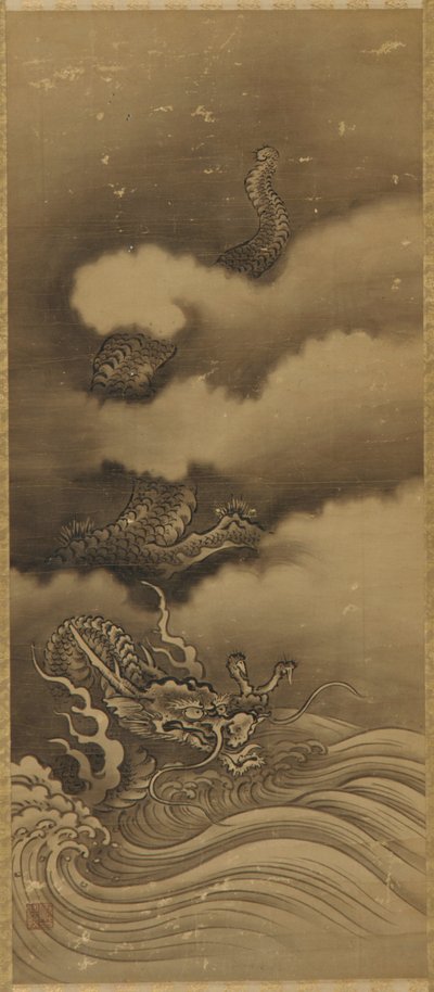 Drak a vlny, období Edo, 1615-1868. od Unbekannt