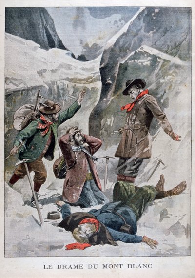 Drama na Mont Blanc, Alpy, 1902 od Unbekannt