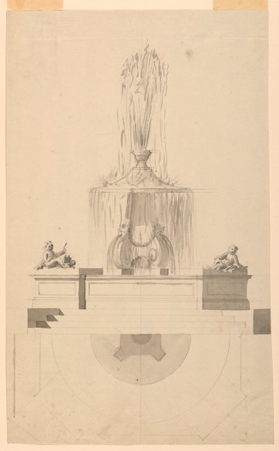 Kresba, kašna, 1775 od Unbekannt