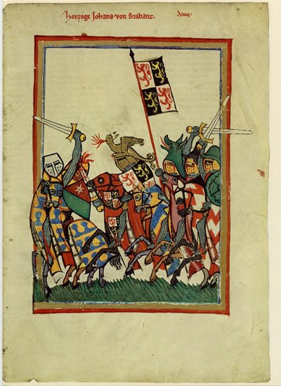 Vévoda Jan I. Brabantský z kodexu Manesse, mezi 1305 a 1340 od Unbekannt