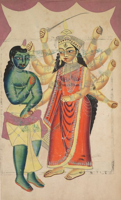 Durga, 19. století. od Unbekannt