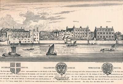 Durham House, Salisbury House a Worcester House, Londýn, c1808 1903 od Unbekannt