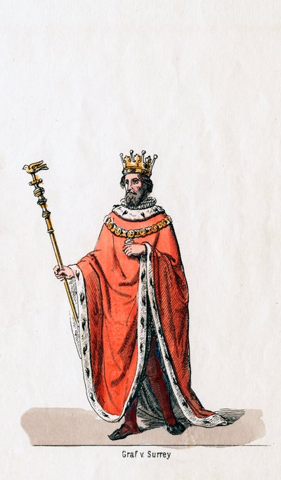Hrabě ze Surrey, návrh kostýmů pro Shakespearovu hru, Jindřich VIII., 19. století od Unbekannt