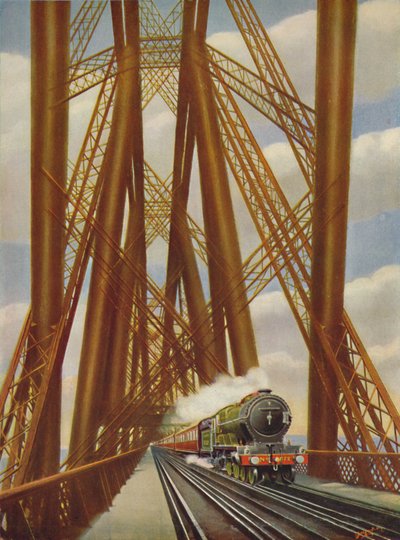 East Coast Express Crossing the Forth Bridge, 1926 od Unbekannt