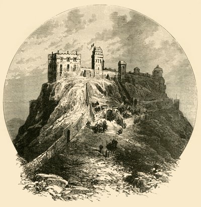 Hrad Edinburgh, jak to bylo před obléháním 1573, 1890. od Unbekannt