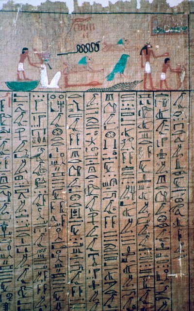 Egyptské hieroglyfy z Knihy mrtvých od Unbekannt