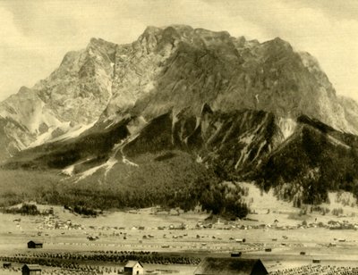 Ehrwald a pohoří Wetterstein, Tyrolsko, Rakousko, c1935. od Unbekannt