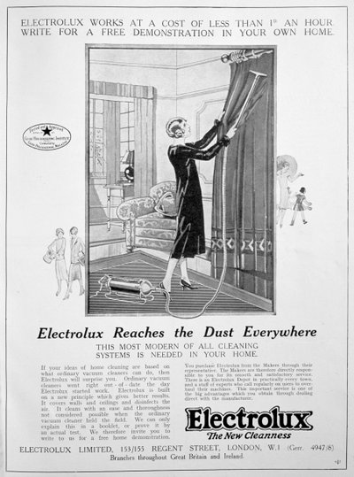 Reklama na vysavač Electrolux, 1924 od Unbekannt
