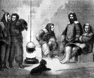 Elisha Kent Kane a jeho společníci v Grónsku, c1855 c1880 od Unbekannt