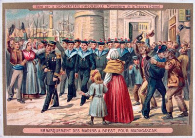 Nalodění námořní pěchoty v Brestu na Madagaskar, 1883 od Unbekannt