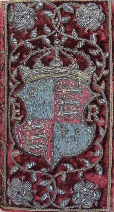 Vyšívaná sametová vazba na John Udalls Sermons s pažemi Alžběty I., 1596 od Unbekannt