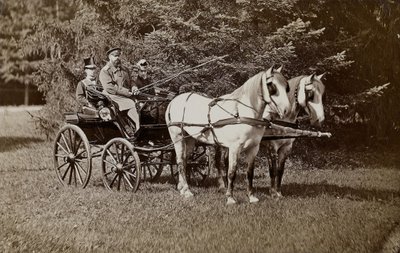 Císař Alexander III 1845-1894 a císařovna Maria Fjodorovna 1847-1928 na koňském povozu. od Unbekannt