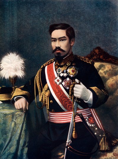 Japonský císař Meidži, konec 19.-začátek 20. století od Unbekannt