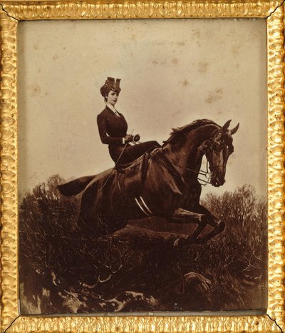 Císařovna Alžběta na koni, c. 1890. od Unbekannt