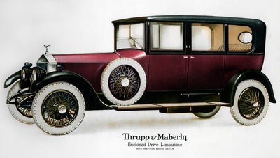 Uzavřená limuzína Rolls-Royce s přepážkou za řidičem, c1910-1929 od Unbekannt