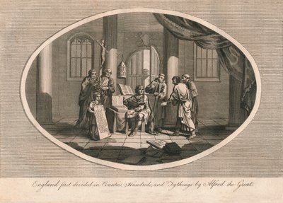 Anglie poprvé rozdělena na hrabství, stovky a tythingy Alfrédem Velikým, 80. léta 1793 od Unbekannt