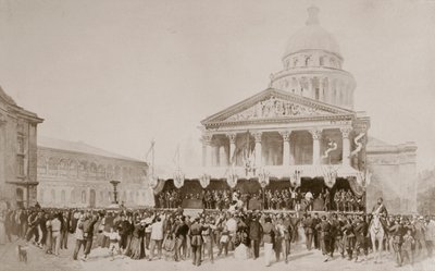 Nábor dobrovolníků do Národní gardy, Place du Pantheon, Paříž, 1870-1871 od Unbekannt