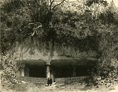 Vchod do jeskyně v prezidentském úřadu Elephanta Bombay, 1890. od Unbekannt