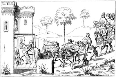 Vjezd vrchního náčelníka do dějiště turnaje, 15. století 1849 od Unbekannt