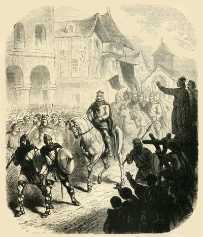 Vstup Charlese Martela do Paříže, po porážce Saracénů, 732 AD, 1890. od Unbekannt