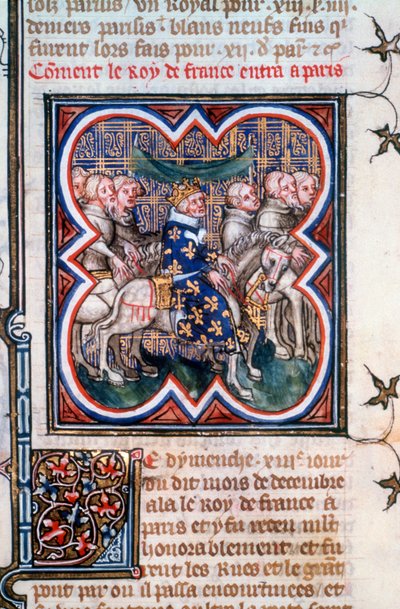 Vstup Jana II do Paříže, červenec 1360, 1375-1379 od Unbekannt