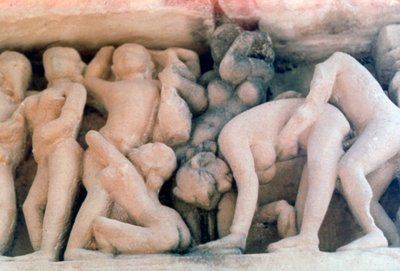 Erotická socha, Khajuraho, Indie. c950-1050. 20. století od Unbekannt