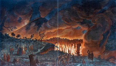 Erupce Vesuvu, 1776 od Unbekannt