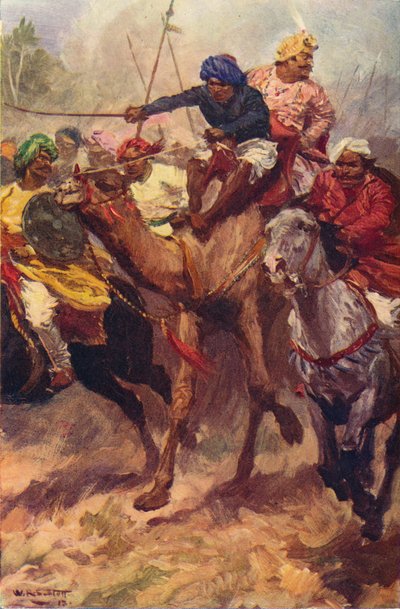 Útěk Suraja Dowla z Plassey, 1757 c1912 od Unbekannt