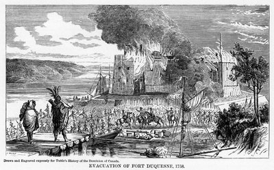 Evakuace Fort Duquesne, 1758, 1877 od Unbekannt