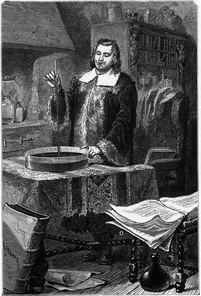 Evangelista Torricelli, italský fyzik, vynalézající rtuťový barometr, 1643 1873 od Unbekannt