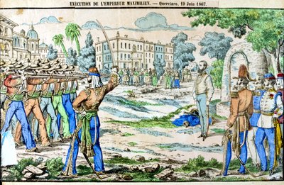 Poprava Maxmiliána, císaře Mexika, 19. června 1867 od Unbekannt